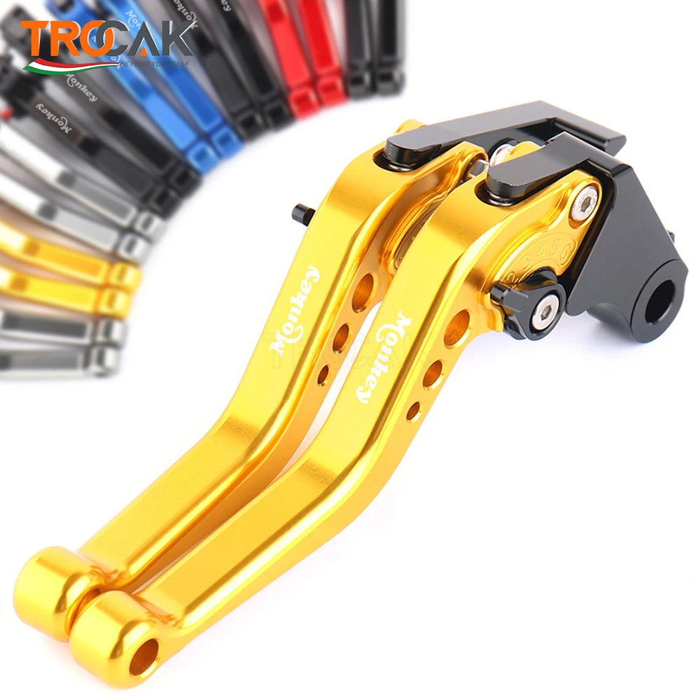 Adjustable CNC brake and clutch levers installed for Honda Monkey Z125