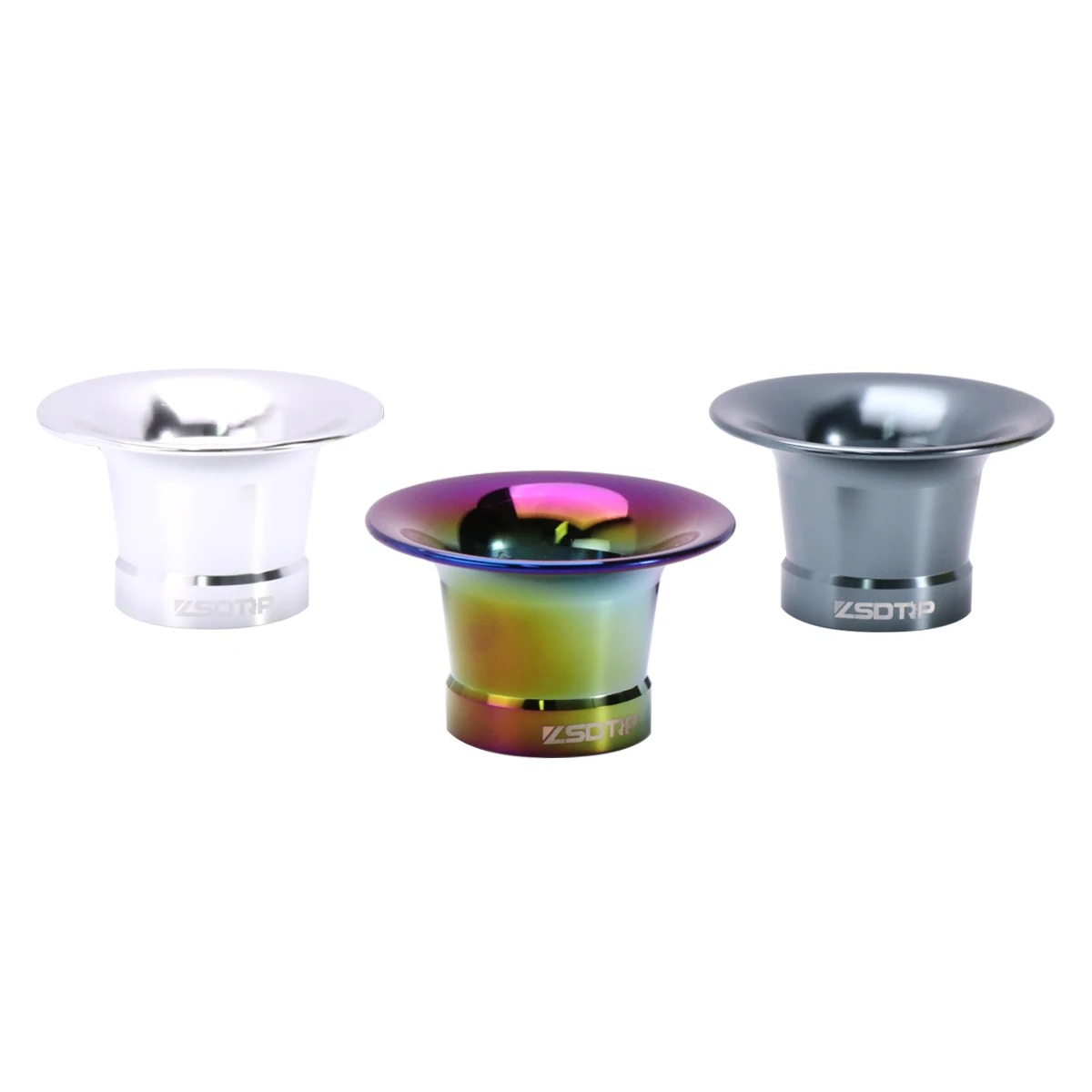 Detail view of the CNC aluminum trumpet on the Alconstar 38MM carburetor