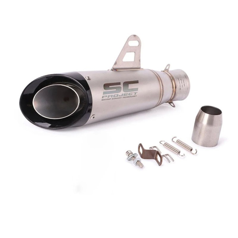 Universal Motorcycle Exhaust Pipe - 51-310mm Silencer for Yamaha, Honda, Suzuki, and More