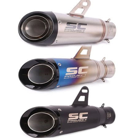 Universal Motorcycle Exhaust Pipe - 51-310mm Silencer for Yamaha, Honda, Suzuki, and More