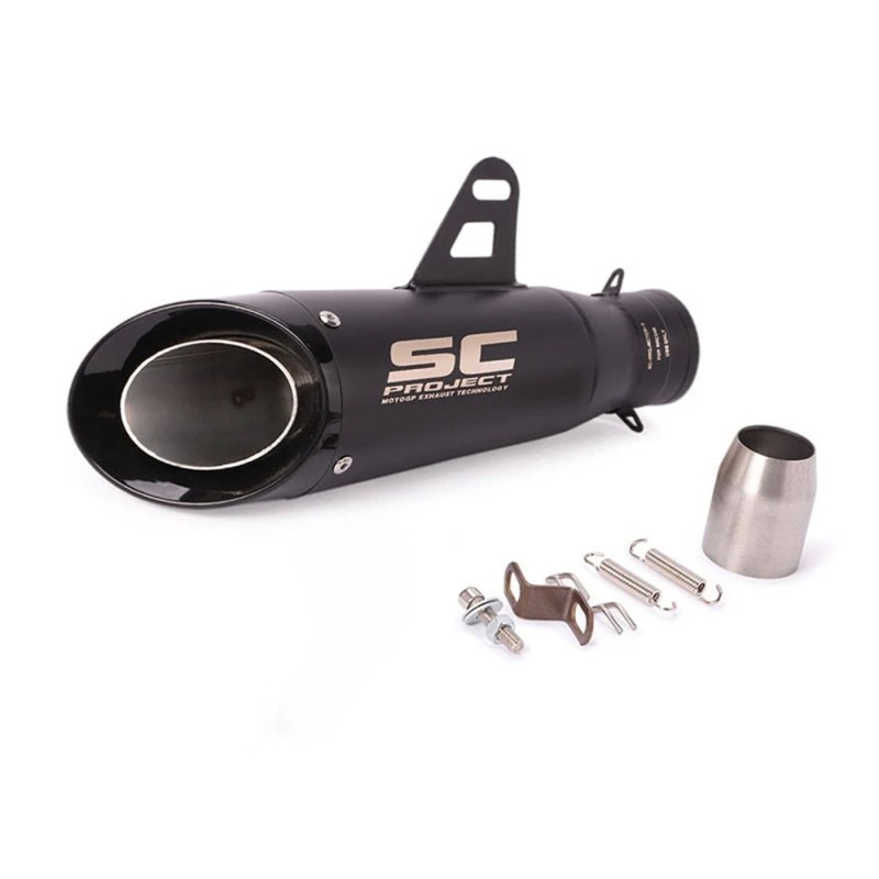 Universal Motorcycle Exhaust Pipe - 51-310mm Silencer for Yamaha, Honda, Suzuki, and More