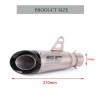 Universal Motorcycle Exhaust Pipe - 51-310mm Silencer for Yamaha, Honda, Suzuki, and More