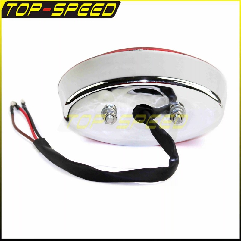 Universal 12V Vintage Cat Eye Taillight for Motorcycles