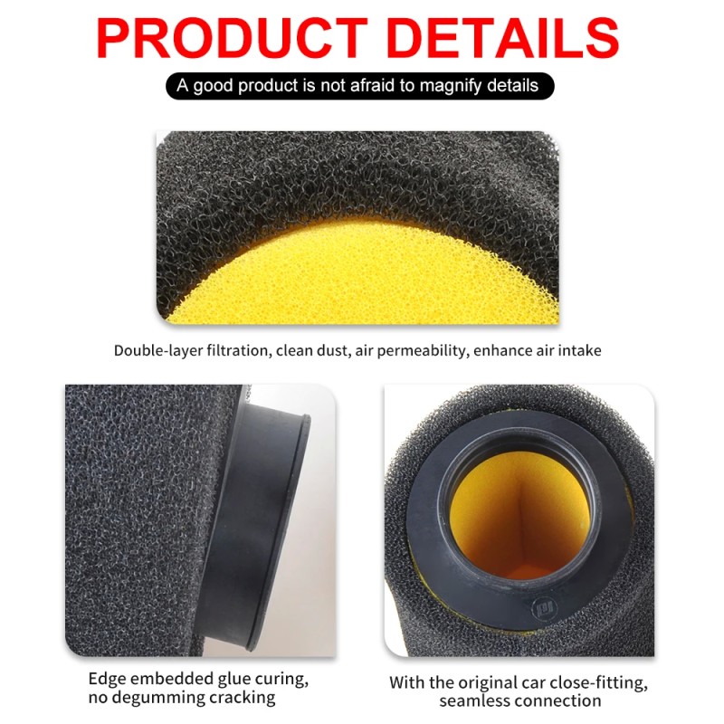 NIBBI High-Performance Universal Foam Air Filter - 35/45/49mm