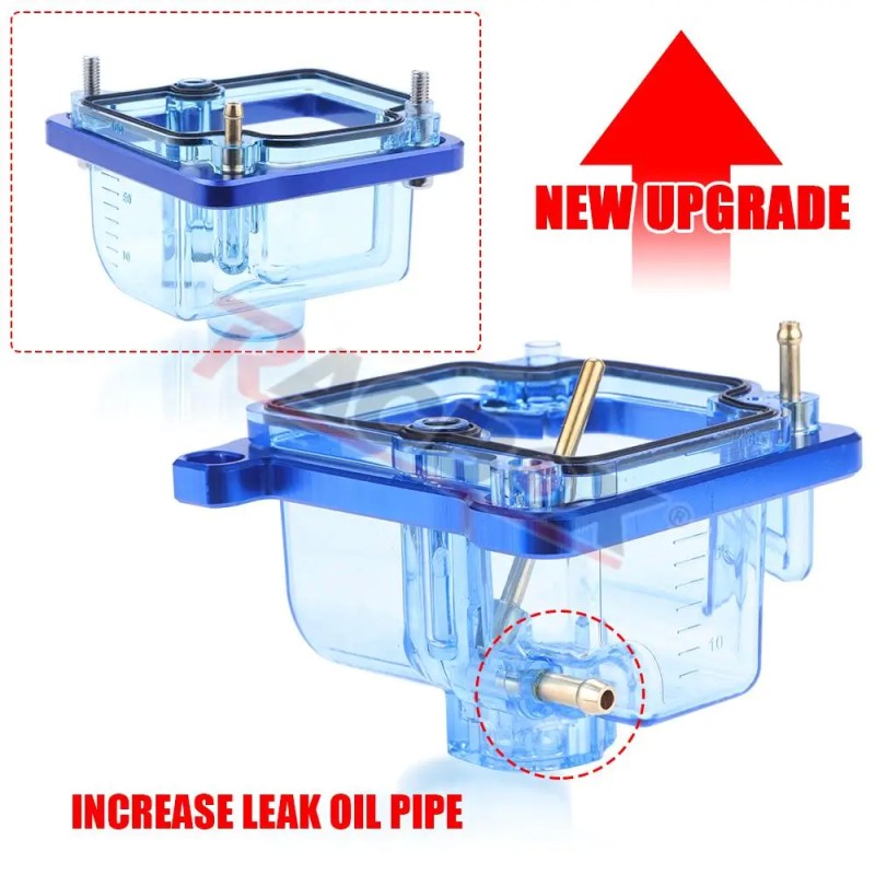 Transparent Carburetor Float Bowl with Oil Spill Hole for PWK Series
