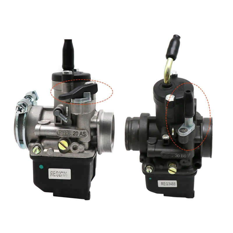 Sclmotos Pull Choke Assembly Starter Valve for Dellorto Carburetors