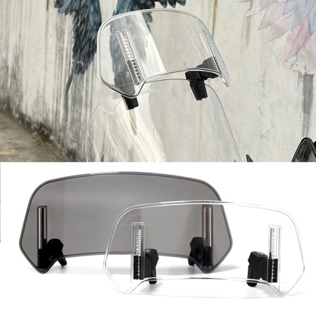 Adjustable Motorcycle Windshield Spoiler Deflector - Universal Fit