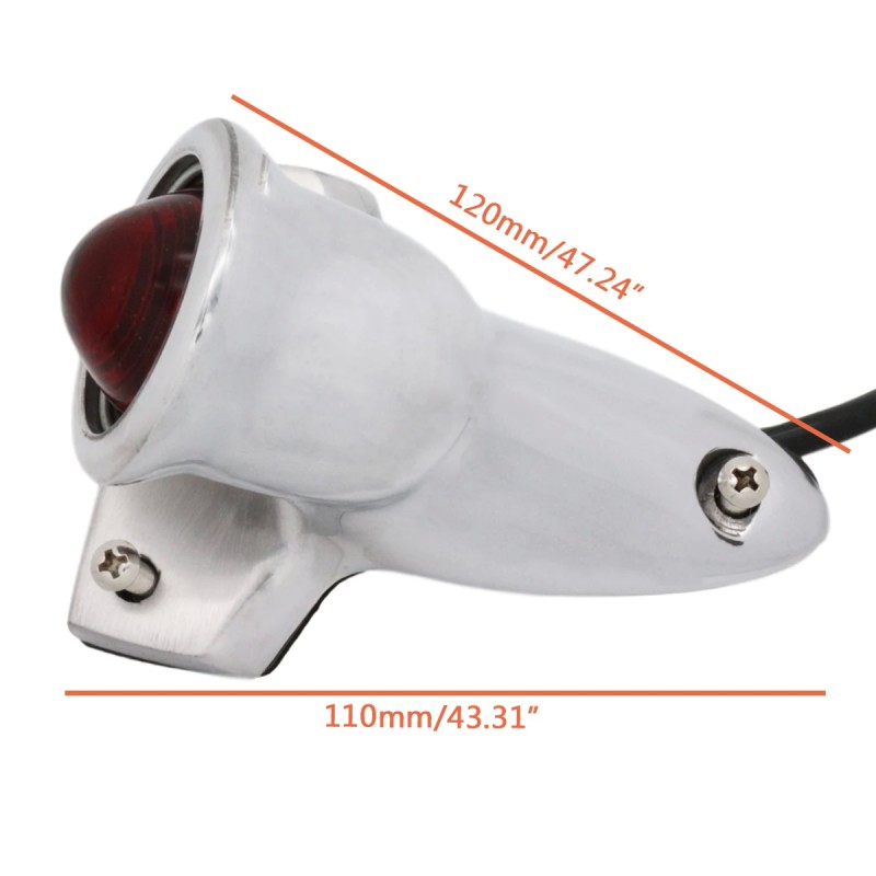 Custom LED Motorcycle Tail Light in Vintage Crocker Style