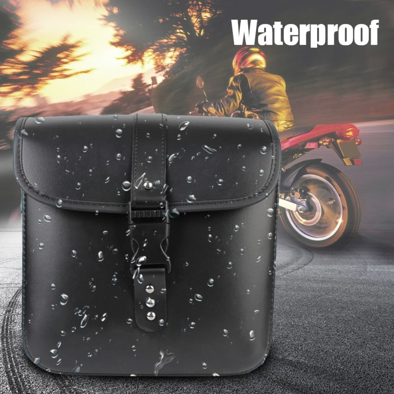 Retro Motorcycle Saddle Bags - PU Leather Side Storage Pouches
