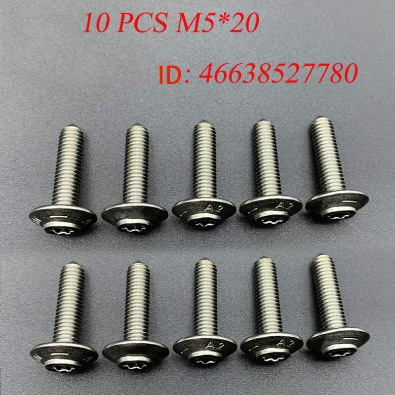 Stainless Steel M5 Screws for BMW Motorcycles - 10 Pack