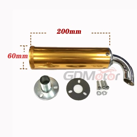 Universal 60x200mm 22mm Motorcycle Racing Exhaust Muffler