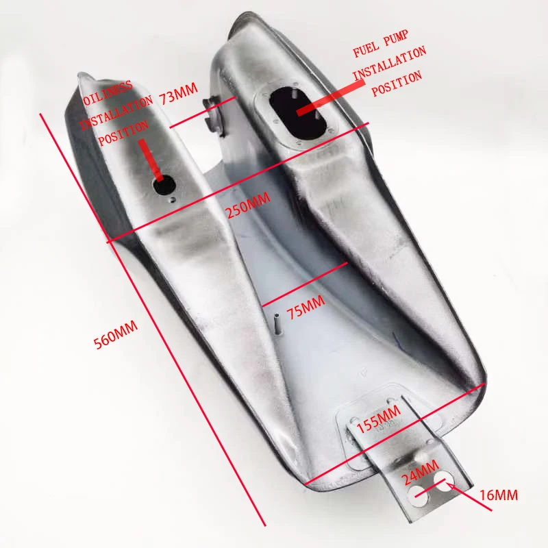 MASH Black 7 Custom Fuel Tank & Accessories for Cafe Racers