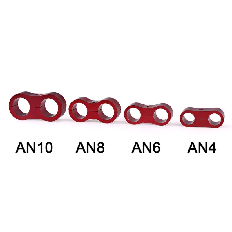 Aluminum Hose Separator Clamp Kit - AN4 AN6 AN8 AN10