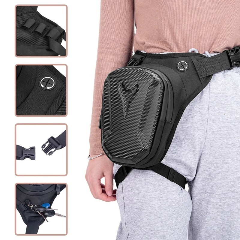 EVA Hard Shell Motorcycle Leg Bag - Versatile Waist Pack