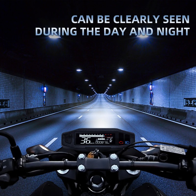 Universal Waterproof Digital Motorcycle Speedometer with Bracket