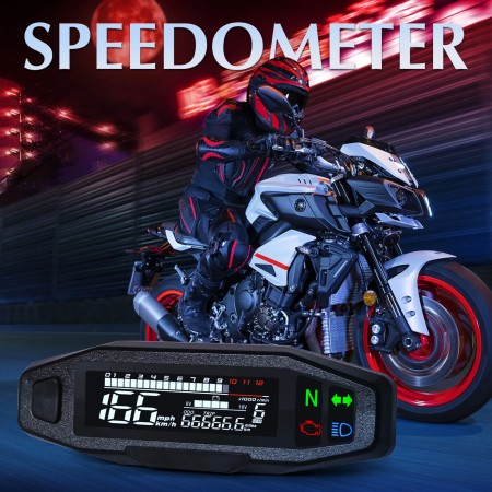 Universal Waterproof Digital Motorcycle Speedometer with Bracket