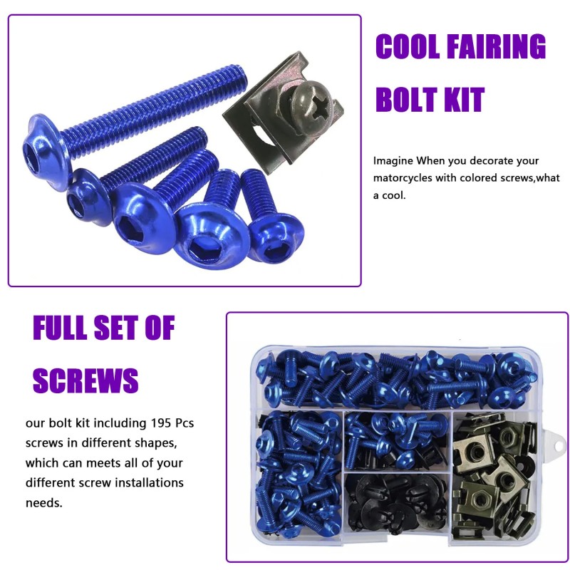 Aluminum Fairing Bolts and Screws Kit for Honda CBR Series