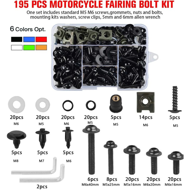 Aluminum Fairing Bolts and Screws Kit for Honda CBR Series