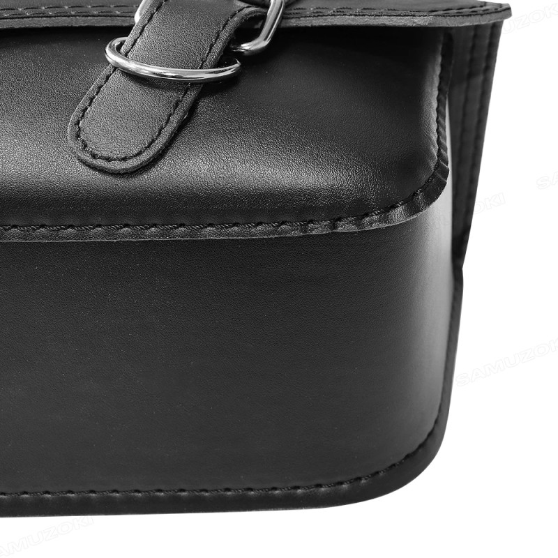 Harley Davidson Sportster Saddle Luggage Bag in Black PU Leather