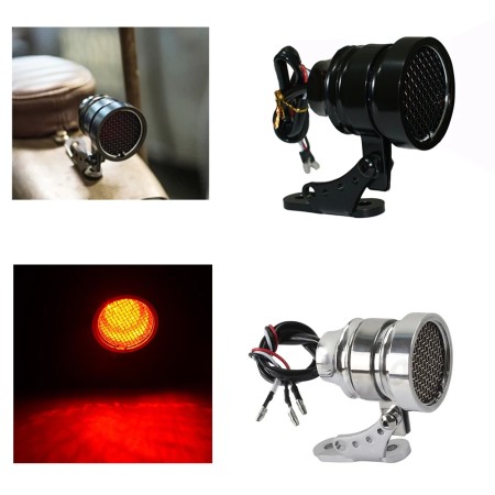 Universal Vintage Cafe Racer Taillight with Mesh Grill