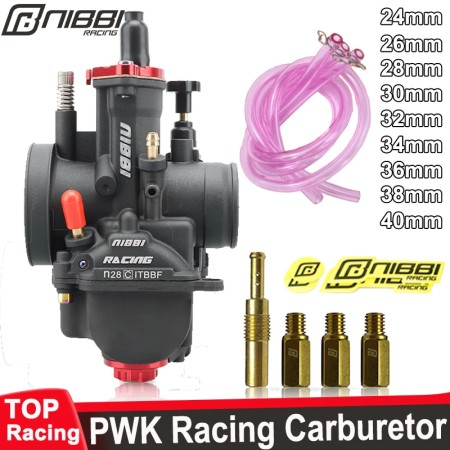 NIBBI PWK Racing Carburetor for Yamaha, Kawasaki, Suzuki - 24mm to 40mm