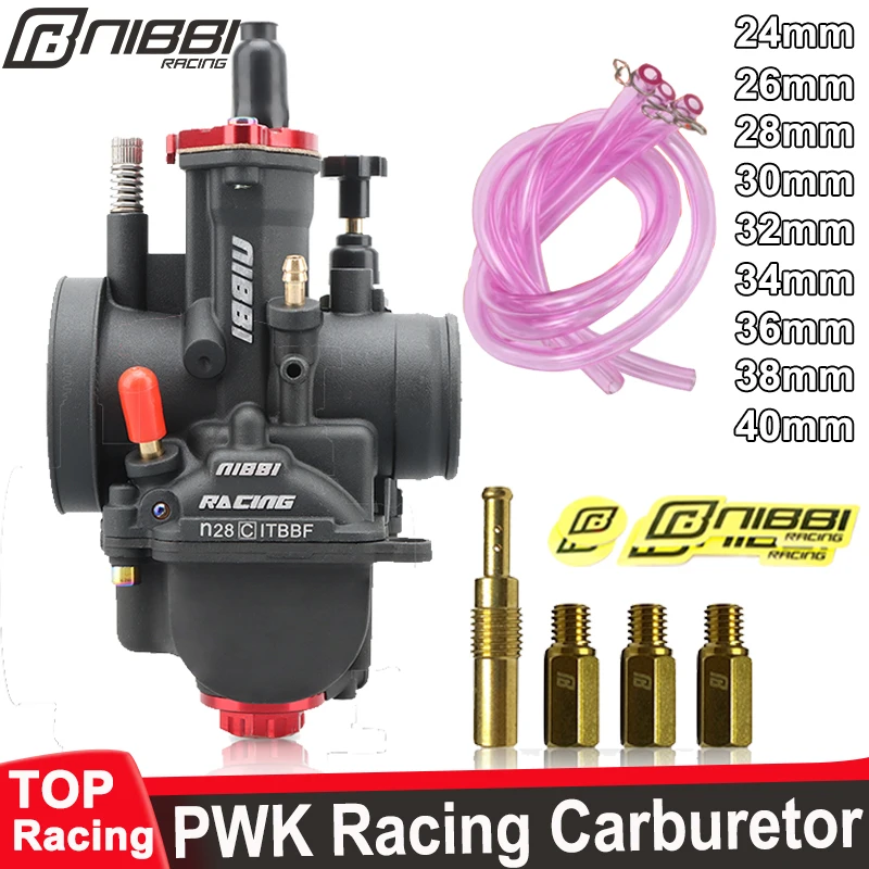 NIBBI PWK Racing Carburetor for Yamaha, Kawasaki, Suzuki - 24mm to 40mm
