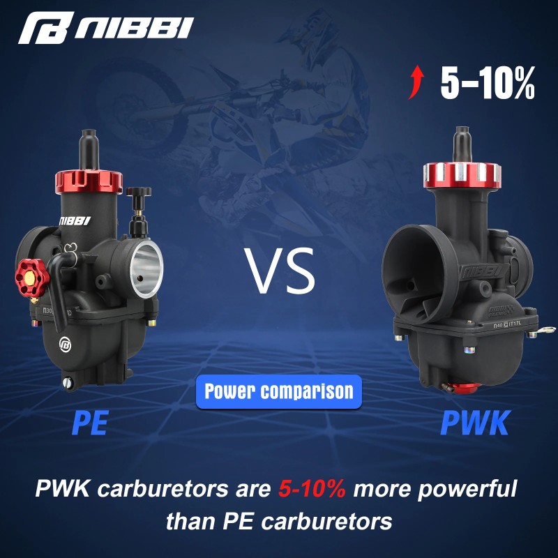 NIBBI PWK Racing Carburetor for Yamaha, Kawasaki, Suzuki - 24mm to 40mm