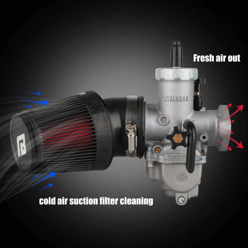 NIBBI CNC Universal Motorcycle Air Filter - 42mm & 48mm