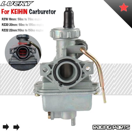 Carburetor with Hand Choke for Keihin Engines (16mm, 20mm, 22mm)