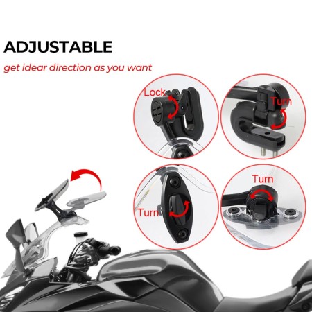 Universal Adjustable Motorcycle Windshield Spoiler Deflector