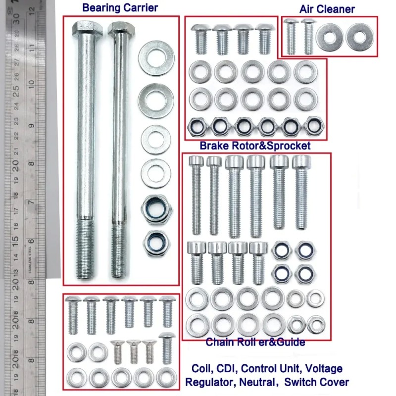 632-Piece Carbon Steel Bolt Kit for Yamaha Banshee (1987-2006)