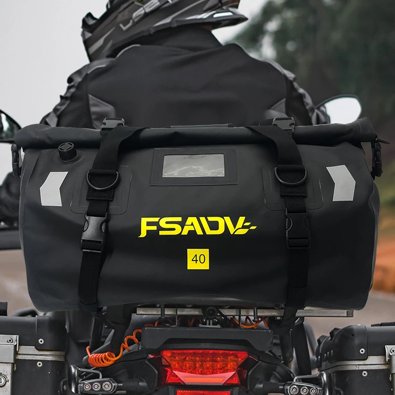 2024 Waterproof Motorcycle Tail Bag - 40L/66L Capacity