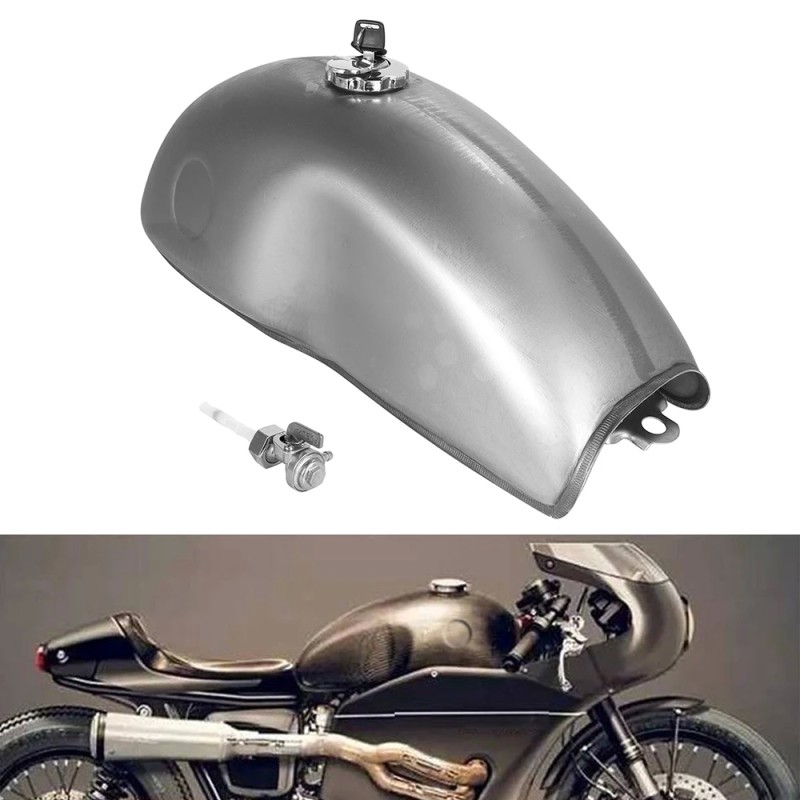 Universal Unpainted 10L Motorcycle Gas Tank for Cafe Racers