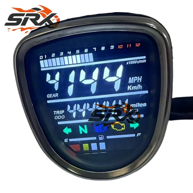 Digital Speedometer for Honda Motorcycles - Tachometer and Odometer