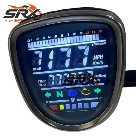 Digital Speedometer for Honda Motorcycles - Tachometer and Odometer