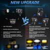 120W Tricolor LED Motorcycle Headlight – 18000LM Universal Fog Light
