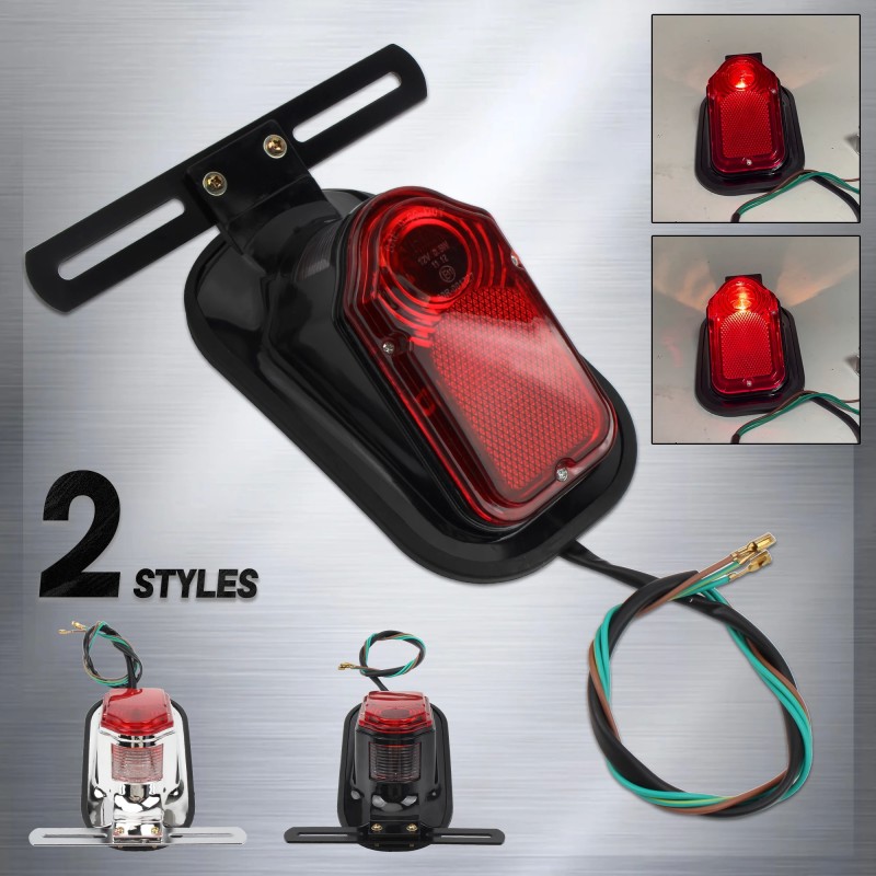 Retro Motorcycle Rear Tail Light and Brake Lamp