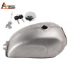 Cafe Racer 9L Raw Steel Gas Tank - Unpainted Scrambler
