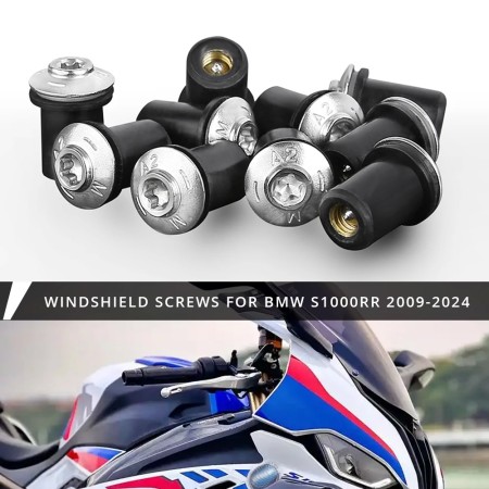 BMW S1000RR Windshield Bolts - Stainless Steel (2009-2023)