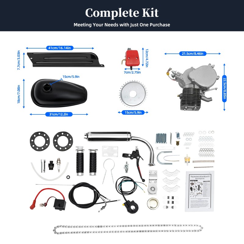 100CC 2-Stroke Bicycle Gasoline Engine Kit