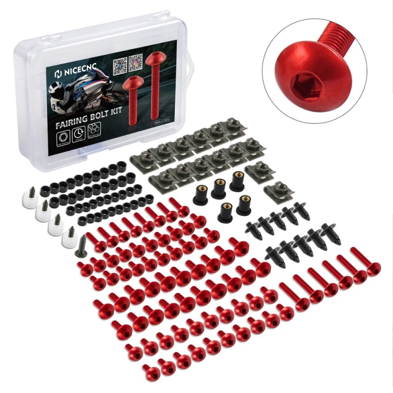 190-Piece Motorcycle Fairing Bolt Kit for Honda CBR Series