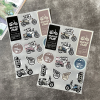 Honda Super Cub Motorcycle Stickers - Reflective Decals for Helmets