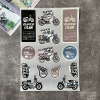 Honda Super Cub Motorcycle Stickers - Reflective Decals for Helmets