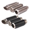 Universal 51/60mm Motorcycle Inox Muffler with Carbon Fiber Finish