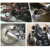 Universal 51/60mm Motorcycle Inox Muffler with Carbon Fiber Finish