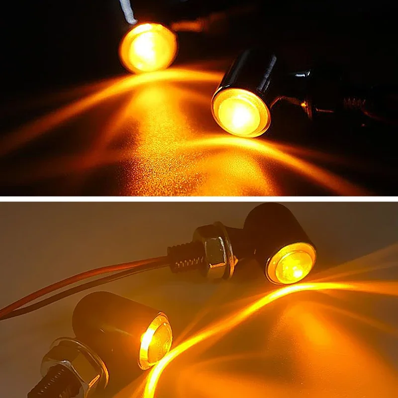 8mm LED Motorcycle Turn Signal Lights - Universal Fit