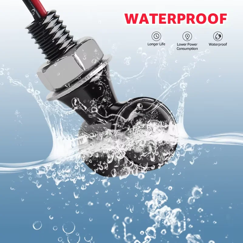 8mm LED Motorcycle Turn Signal Lights - Universal Fit