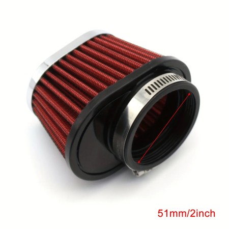 Universal Red Cone Air Filter for Motorcycles and Mini Bikes