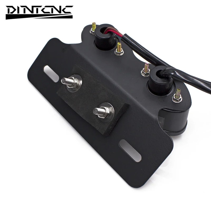 Retro LED Motorcycle Tail Light with License Plate Mount