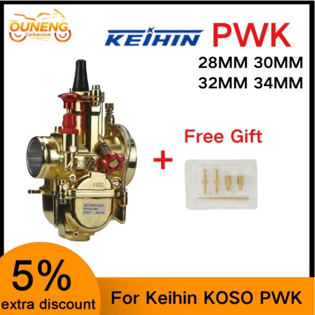 Universal KEIHIN PWK Carburettor with Jet Set for 2T & 4T Bikes